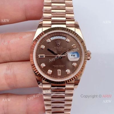 Swiss Rolex DayDate 3255 36mm Men Rolex Everose Replica Watch